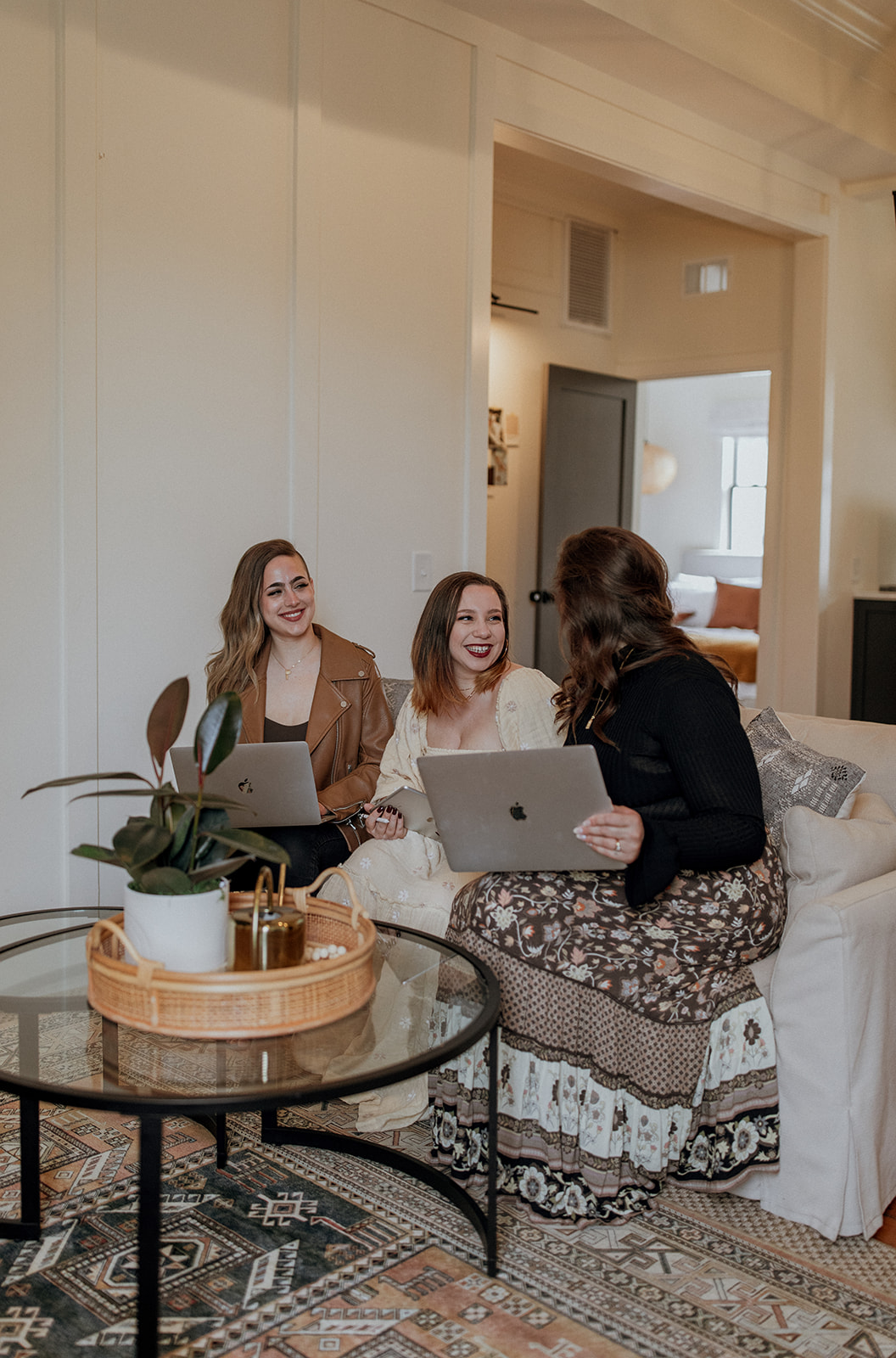 Women Sitting with Laptop