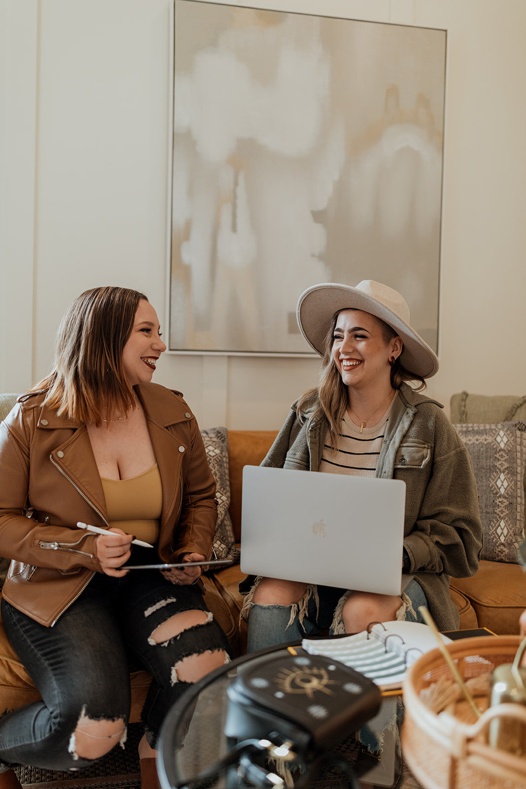 Women laughing together